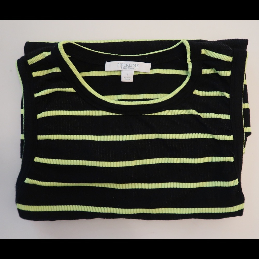 Piperlime Collection black and neon tank